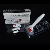 5 in 1 Derma Roller System Kit Face Roller Massager With Needles Facial Care Meso Roller Set