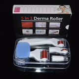 5 in 1 Derma Roller System Kit Face Roller Massager With Needles Facial Care Meso Roller Set