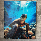 Nice Sea Turtle Printed Canvas Wall Decoration Framed Picture Room Home Decor