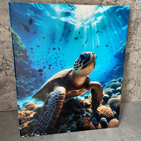 Nice Sea Turtle Printed Canvas Wall Decoration Framed Picture Room Home Decor